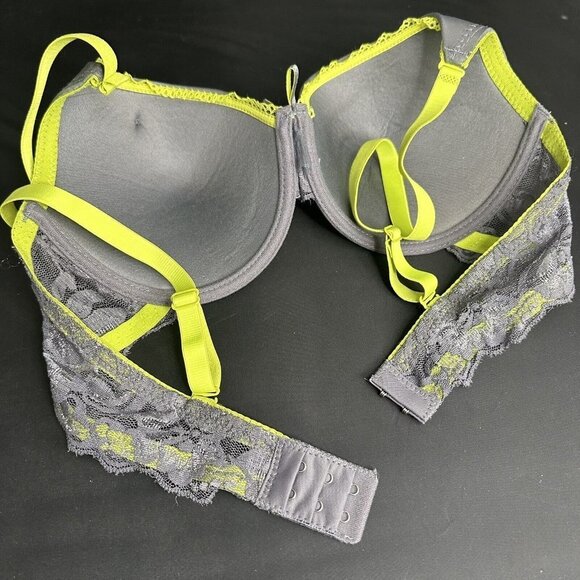 Angelina Grey Green Bra Silky Lace Detail Convertible Removable AdjustableStraps - Picture 9 of 9